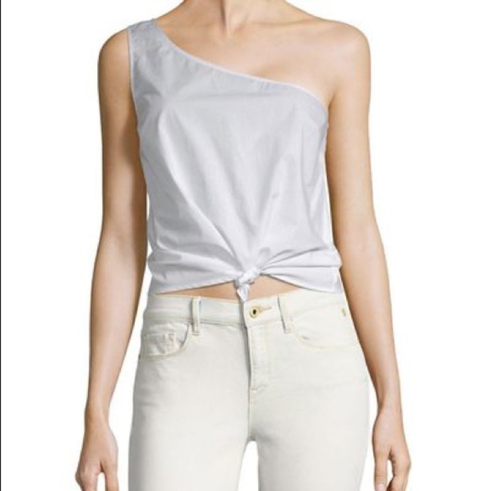 Lovers+Friends Cotton tie that one shoulder top